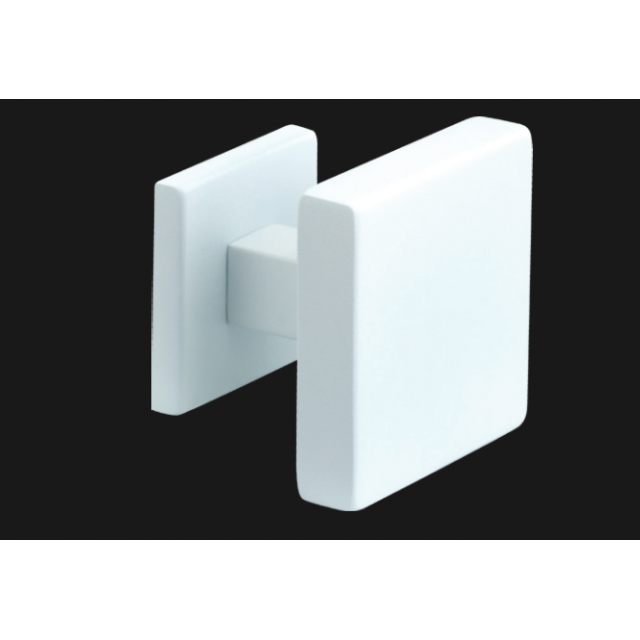 Voordeurknop vierkant wit